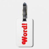 Word! Bagagelabel (Achterkant verticaal)