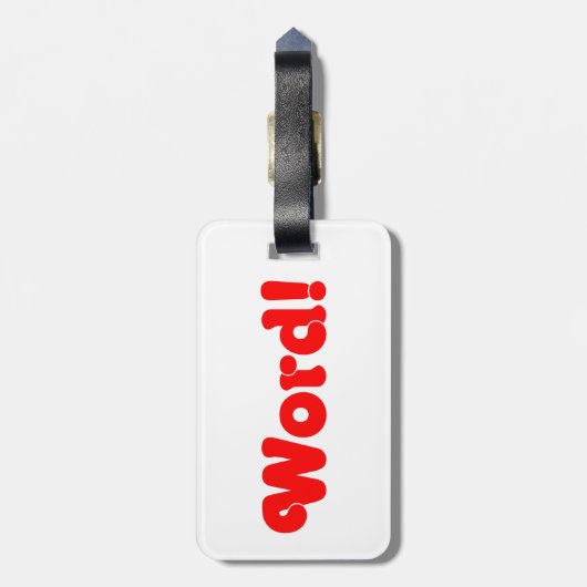 Word! Bagagelabel (Achterkant verticaal)