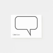 Word ballon aangepaste tekst post-it® notes (Voorkant)