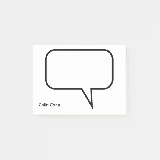 Word ballon aangepaste tekst post-it® notes (Voorkant)