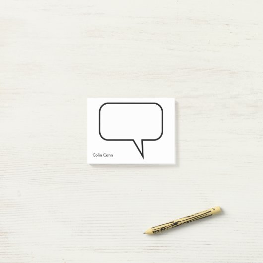 Word ballon aangepaste tekst post-it® notes (Op bureau)