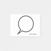 Word ballon aangepaste tekst post-it® notes (Voorkant)