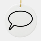 Word-ballon Keramisch Ornament (Voorkant)
