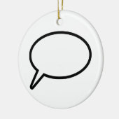 Word-ballon Keramisch Ornament (Links)