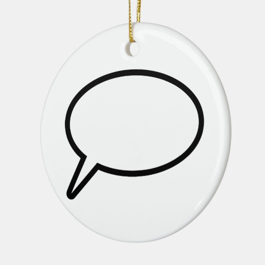 Word-ballon Keramisch Ornament (Links)