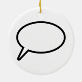 Word-ballon Keramisch Ornament (Achterkant)