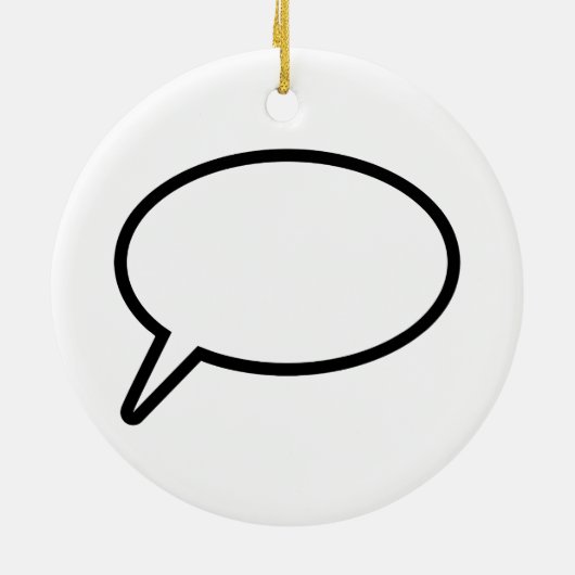 Word-ballon Keramisch Ornament (Achterkant)