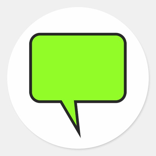 Word-ballon Ronde Sticker (Voorkant)