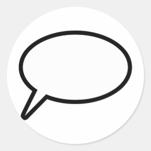 Word-ballon Ronde Sticker