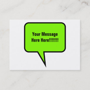 Word-ballon Visitekaartje