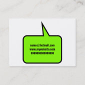 Word-ballon Visitekaartje (Achterkant)