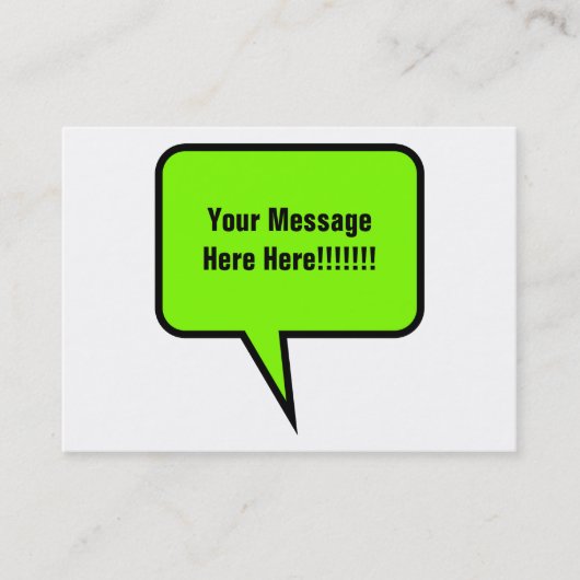 Word-ballon Visitekaartje (Voorkant)