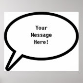 Word ballon, YourMessagehere! Poster (Voorkant)