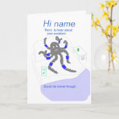 Word beter na een ongeluk, voeg voornaam toe kaart (Gele Bloem)