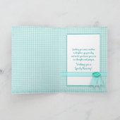 Word betert, tuinvloeetjes op geruit motief kaart (Binnen)