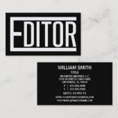 Word Black en White van editor Visitekaartje (Voorkant / Achterkant)