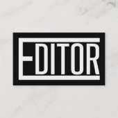 Word Black en White van editor Visitekaartje (Voorkant)