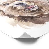 Word Brave Waterverf Beer Nursery Child Woodland Poster (Hoek)