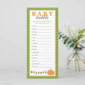 Word-breekbaar spel, Baby shower-spel (Staand voorkant)