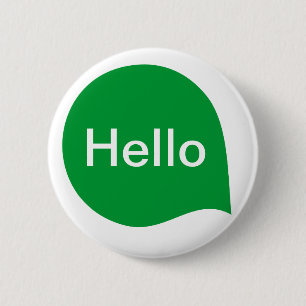 Word Bubble - Grijze groen op wit Ronde Button 5,7 Cm