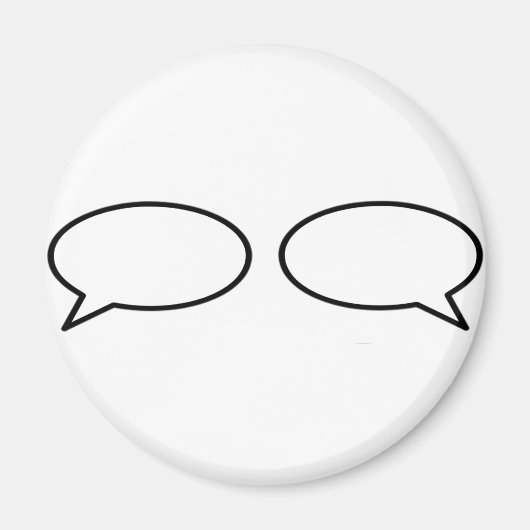 Word Bubble Links Rechts Trans Het Museum Zazzle G Magneet (Voorkant)