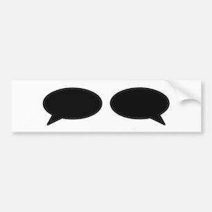 Word Bubble Links Rechts Zwart Het MUSEUM Zazzle G Bumpersticker