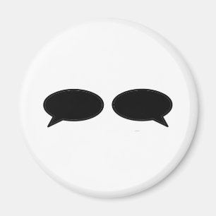 Word Bubble Links Rechts Zwart Het MUSEUM Zazzle G Magneet