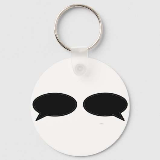 Word Bubble Links Rechts Zwart Het MUSEUM Zazzle G Sleutelhanger (Voorkant)