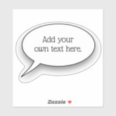 Word Bubble met uw eigen tekst Sticker (Vel)
