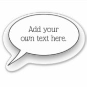 Word Bubble met uw eigen tekst Sticker (Voorkant)