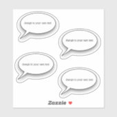 Word Bubble met uw eigen tekst Sticker (Vel)