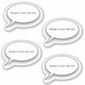 Word Bubble met uw eigen tekst Sticker (Voorkant)