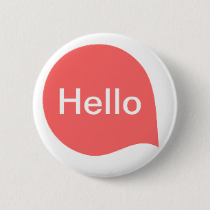 Word Bubble - Tropisch roze op wit Ronde Button 5,7 Cm