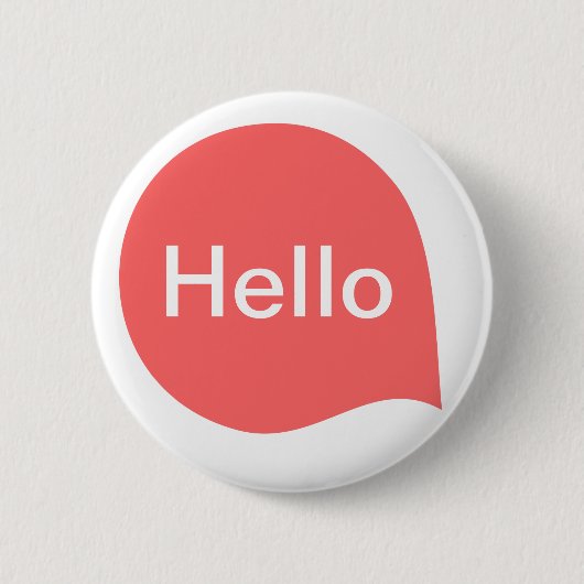Word Bubble - Tropisch roze op wit Ronde Button 5,7 Cm (Voorkant)