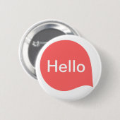 Word Bubble - Tropisch roze op wit Ronde Button 5,7 Cm (Voorkant /achterkant)