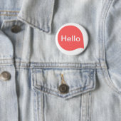 Word Bubble - Tropisch roze op wit Ronde Button 5,7 Cm (In situ)