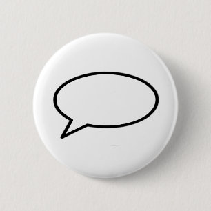 Word Bubble verliet het museum Zazzle Gifts Ronde Button 5,7 Cm