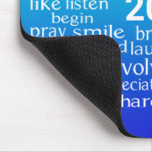 Word Cloud 2026 voor Blue Hues Muismat (Hoek)