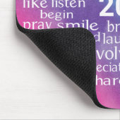 Word Cloud 2026 voor Rainbow Abstract Muismat (Hoek)