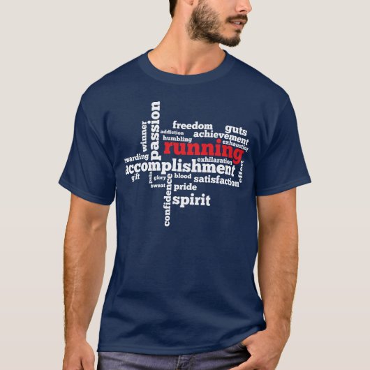 Word Cloud 2 Mannen donker uitvoeren T-shirt (Voorkant)