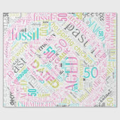 Word Cloud 50 roze ID266 van Birthday Cadeaupapier (Vlak)