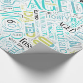 Word Cloud 60 Blue ID266 Cadeaupapier (Hoek)