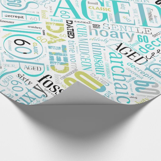 Word Cloud 60 Blue ID266 Cadeaupapier (Hoek)