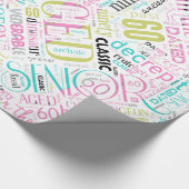 Word Cloud 60 roze ID266 Cadeaupapier (Hoek)