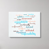 Word Cloud  achtergrond voor teammotivatie Canvas Afdruk (Voorkant)