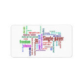 Word Cloud-adreslabel Etiket (Voorkant)