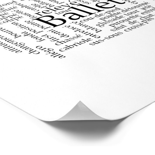 Word Cloud Ballet Poster (Hoek)