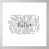 Word Cloud Ballet Poster (Voorkant)