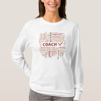 Word Cloud Coach-expertise - rood Sinaasappel T-shirt