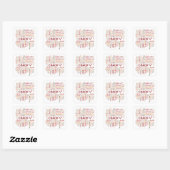 Word Cloud Coach-expertise - rood Sinaasappel Vierkante Sticker (Vel)